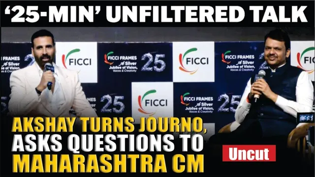Akshay Kumar And CM Fadnavis ‘NO FILTER’ Conversations At FICCI Frames 2025 | FICCI Frames 2025