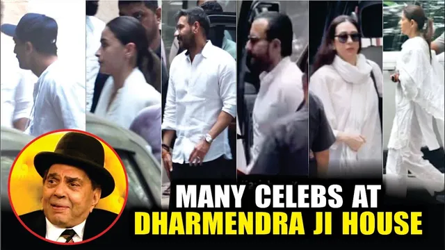 Ranbir Kapoor, Alia Bhatt, Ajay Devgn, Saif Ali, Ananya Pandey & More Celebs At Dharmendra Ji House