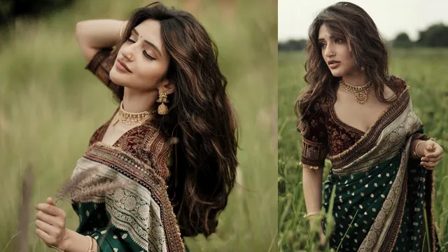 ఆకుపచ్చ చీరకట్టి.. ముక్కుపుడక పెట్టి.. శ్రీలీల అందాలకు కుర్రకారు ఫిదా