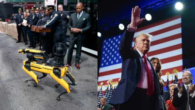 Robotic Dog: ట్రంప్‌కు కాపలాకాస్తున్న రోబోటిక్ డాగ్స్..