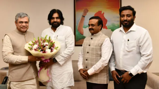 Pawan: పిఠాపురంలో నాలుగు ప్రధాన రైళ్లు..రైల్వే మంత్రితో పవన్  భేటీ!