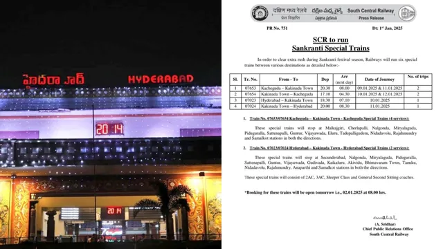 AP Sankranti Trains: 9 నుంచి ఏపీకి స్పెషల్ ట్రైన్లు.. డేట్స్, టైమింగ్స్ ఇవే!
