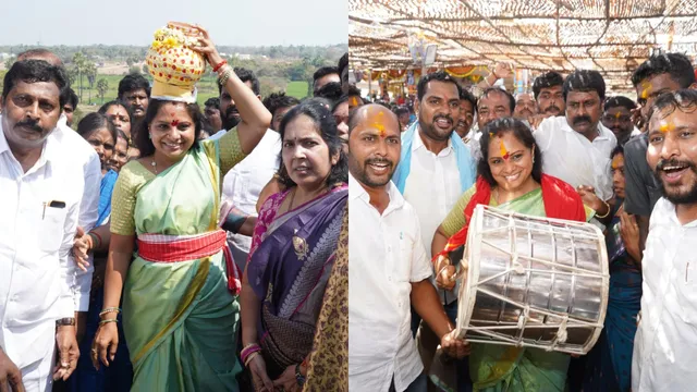 MLC Kavitha: బోనమెత్తి, భేరీ మోగించి.. పెద్దగట్టు జాతరలో ఎమ్మెల్సీ కవిత-PHOTOS