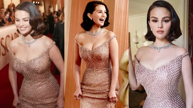 Oscar 2025: 16 వేల క్రిస్టల్స్.. గోల్డ్‌ గౌనులో మంత్రముగ్దుల్ని చేసిన సెలీనా!