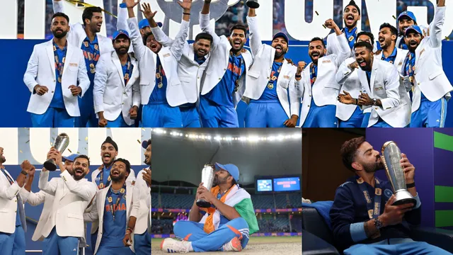 ICC Champions Trophy 2025: అంబరాన్నంటిన టీమిండియా జట్టు సంబరాలు.. ఫొటోలు