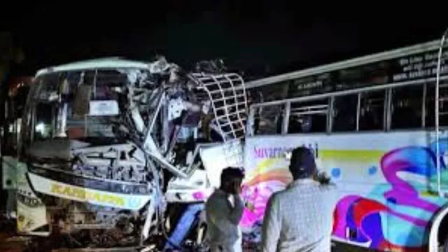 Bus Accident: జర్నీ సినిమాను తలపించే ఘటన.. రెండు బస్సులు ఢీ - స్పాట్ డెడ్!