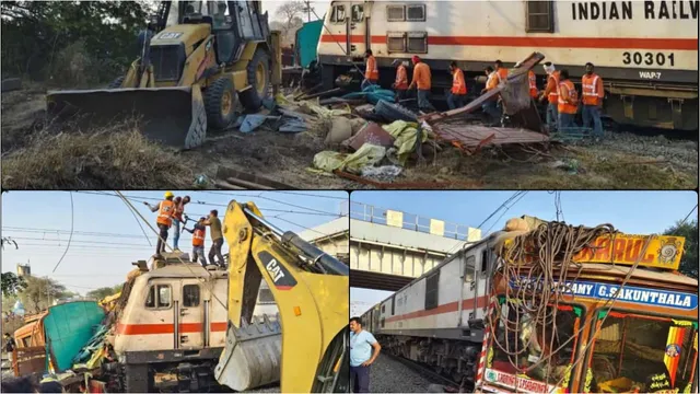 Maharashtra: మహారాష్ట్రలో భారీ ప్రమాదం.. లారీని ఢీకొట్టి ఈడ్చుకెళ్లిన రైలు