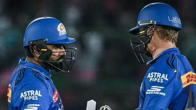 RR Vs MI: కుమ్మేశారు భయ్యా.. చుక్కలు చూపించిన నలుగురు బ్యాటర్లు - RR ముందు భారీ టార్గెట్
