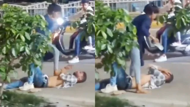 Viral video: మరో అమ్మాయితో అడ్డంగా బుక్కైన ప్రియుడు.. రోడ్డుమీద పండపెట్టి తొక్కిన యువతి: వీడియో!