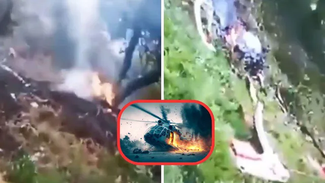 Kedarnath Helicopter crash: షాకింగ్.. కేదార్‌నాథ్ హెలికాప్టర్ ప్రమాదం మొదటి వీడియో వైరల్