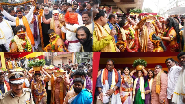 ప్రభుత్వం తరఫున మంత్రులు సురేఖ, పొన్నం తొలిబోనం-PHOTOS