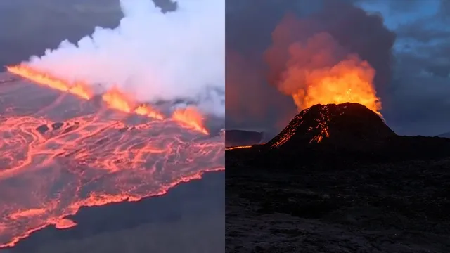 Sundhnukur Volcano: 800 ఏళ్ల తర్వాత పేలిన అగ్నిపర్వతం.. భయంతో పరుగులు పెడుతున్న ప్రజలు