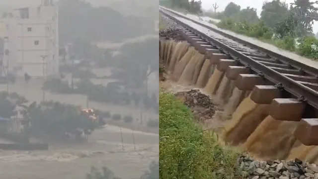 Heavy Rains: వర్షాలకు అతలాకుతలం అవుతున్న కామారెడ్డి.. కొట్టుకుపోయిన రైల్వే ట్రాక్.. ఈ జిల్లాలకు రెడ్ అలర్ట్ జారీ