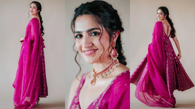 Rukmini Vasanth: పింక్ అనార్కలీ డ్రస్‌లో మెరిసిపోతున్న కన్నడ బ్యూటీ.. ఫిదా అవుతున్న ఫ్యాన్స్!