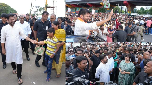 సాదాసీదాగా.. సామాన్యుడి మాదిరిగా.. ట్యాంక్ బండ్ వద్ద సీఎం రేవంత్ సందడి-PHOTOS