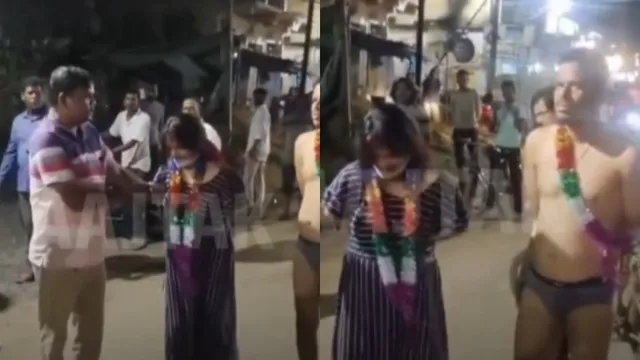 Crime : ప్రియుడితో దొరికిన భార్య....అర్థనగ్నంగా ఊరేగించిన భర్త..ట్విస్ట్ ఏంటంటే?