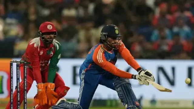 India-oman: సంజూ శాంసన్ హాఫ్ సెంచరీ..ఒమన్ టార్గెట్ 189