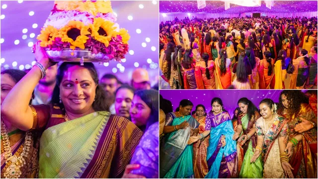 Bathukamma Celebrations: లండన్ లో మారుమోగిన బతుకమ్మ సంబరాలు.. ఆటపాటలతో కవిత సందడి! ఫొటోలు వైరల్