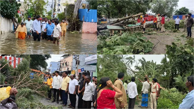 Montha Toofan Photos: షాకింగ్ ఫొటోలు.. ఏపీలో మొంథా తుపాను బీభత్సం.. జలమయమైన గ్రామాలు!