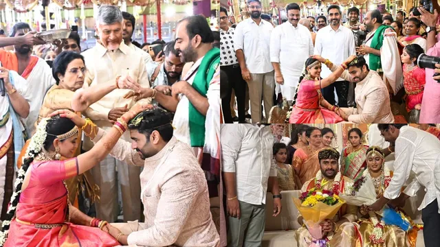 Nara Rohit Wedding: నారా రోహిత్ పెళ్ళిలో చంద్రబాబు ఏం చేశారో చూడండి.. వైరలవుతున్న ఫొటోలు!
