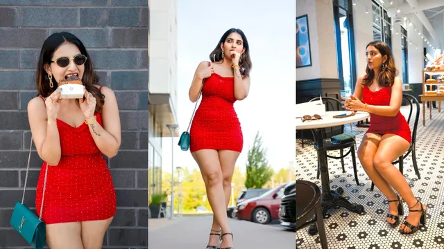 Ananya Nagalla: అది తింటూ.. రెడ్ డ్రెస్ లో అనన్య హాట్ షో.. ఫొటోలు చూస్తే పిచ్చెక్కిపోతారు!