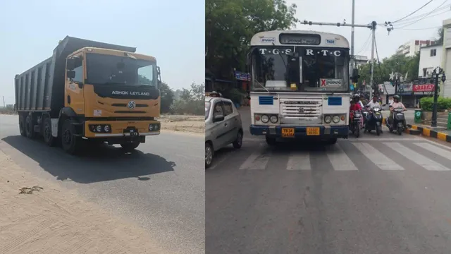 challans : సిగ్నల్ జంప్, రాంగ్ రూట్...  టిప్పర్ లారీ, బస్సుపై భారీ చలాన్లు