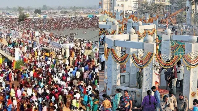 Medaram Jatara : మేడారానికి పోటెత్తిన భక్తజనం..జాతర మొదలవ్వకముందే మొక్కులు