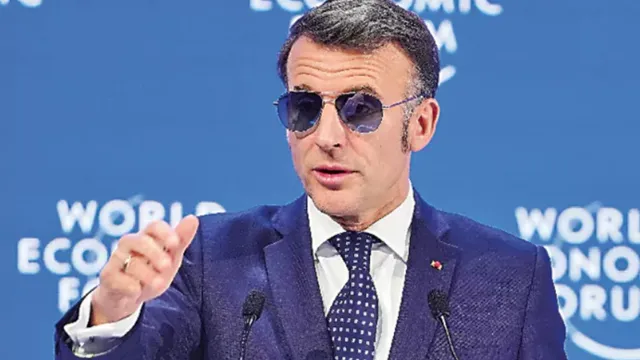 Macron: దావోస్ లో నిరసన సెగలు..మండిపడ్డ ఫ్రాన్స్ అధ్యక్షుడు మెక్రాన్