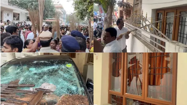 Guntur: గుంటూరులో టెన్షన్‌..టెన్షన్‌..అంబటి ఇంటిపై దాడి