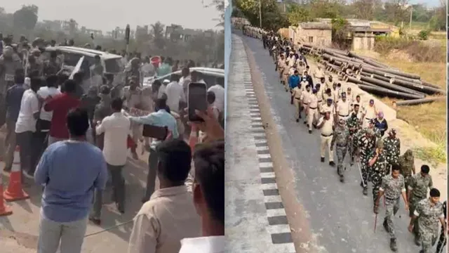 Kyathanapalli  :  క్యాతనపల్లిలో హైటెన్షన్‌..మంత్రి వివేక్‌ వాహనంపై రాళ్లదాడి