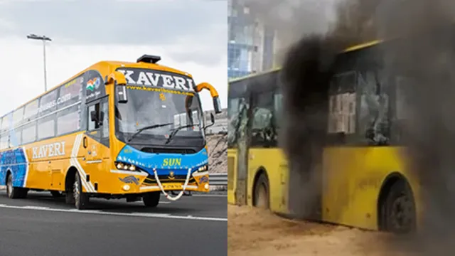 Kaveri Travels Bus Incident : ప్రైవేట్ ట్రావెల్స్ బస్సులో పొగలు.. భయంతో పరుగులు తీసిన ప్రయాణీకులు