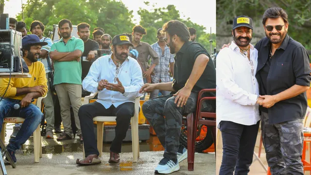 వెంకటేష్‌, అనిల్ రావిపూడి మూవీ సెట్స్‌లో బాలయ్య రచ్చ.. వీడియో వైరల్