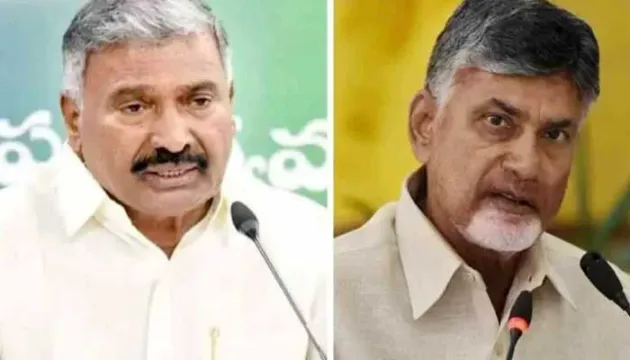 మంత్రి పెద్దిరెడ్డికి స్ట్రాంగ్ వార్నింగ్ ఇచ్చిన చంద్రబాబు