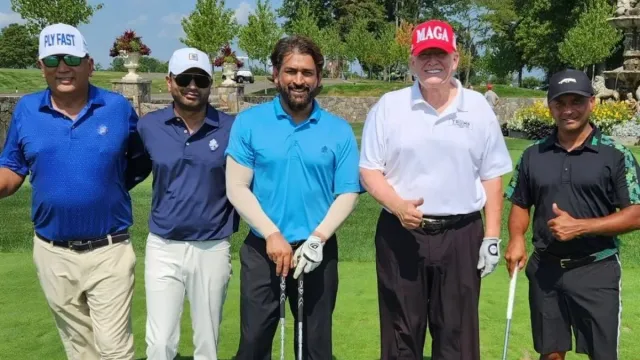 Dhoni with Trump: ట్రంప్‌తో కలిసి గోల్ఫ్‌ ఆడిన ధోనీ.. వైరల్‌ వీడియో..!