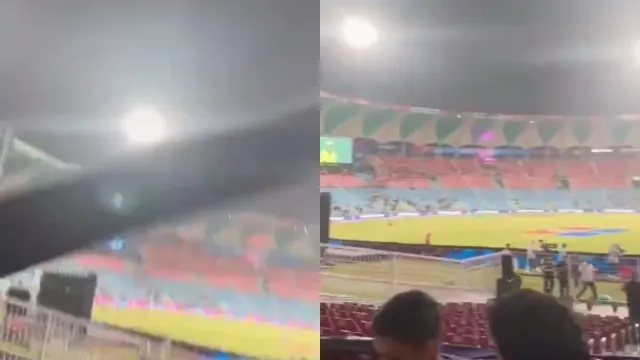 Viral Video: క్రికెట్ వరల్డ్ కప్ వేదికలో పెను ప్రమాదం.. ఈదురుగాలులతో ఊడిపడిన బోర్డు!