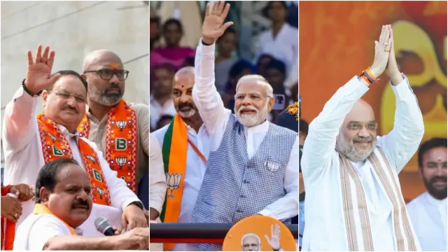 8 సభల్లో మోదీ.. 21 సభల్లో అమిత్ షా: తెలంగాణను చుట్టేసిన బీజేపీ అగ్రనేతలు