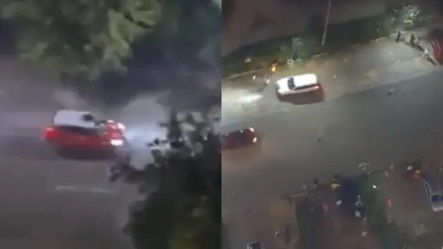 Shocking Video: వీళ్లేం మనుషులు.. టపాసులు కాల్చుతుంటే గుద్దుకుంటూ పోయాడు.. షాకింగ్ వీడియో!