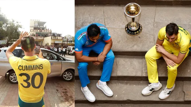 IND vs AUS: వరల్డ్‌కప్‌ ట్రోఫీతో రోహిత్, కమ్మిన్స్‌ ఫొటో షూట్.. పిక్స్ వైరల్!
