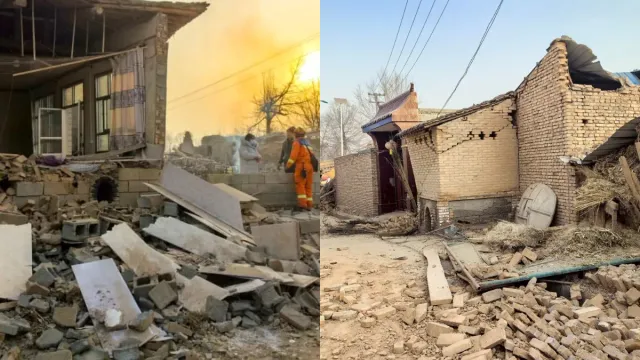 China Earthquake: చైనాలో భారీ భూకంపం...వందకు పైగా  మృతి, చాలా మందికి గాయాలు..!!