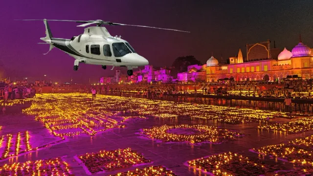 Ayodhya Helicopter: అయోధ్య రాముడిని హెలీకాప్టర్లో తిరుగుతూ చూసేయొచ్చు.. 