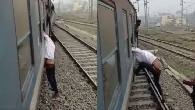 Viral Video:  కదులుతున్న రైలులో కిటికీకి వేలాడి కొట్టించుకున్న మొబైల్ స్నాచర్.. లాస్ట్‌లో ట్విస్ట్!