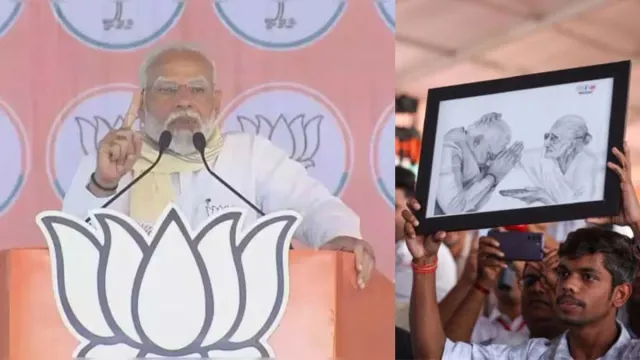 PM MODI : ప్రచార సభలో తన తల్లిఫొటో చూసి ప్రధాని మోదీ ఉద్వేగం..!