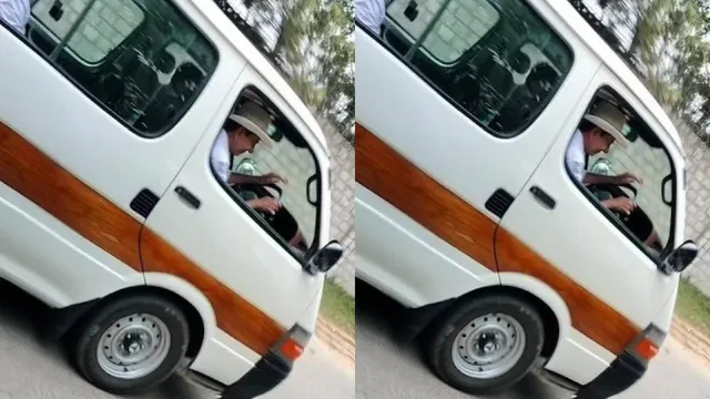 ఓమ్నీ వ్యాన్ నడిపిన కేసీఆర్