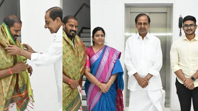 కార్మిక సంఘం నేతను అభినందించిన కేసీఆర్