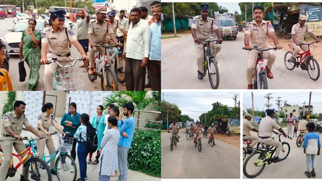 హైదరాబాద్ లో పోలీసుల సైకిల్ పెట్రోలింగ్