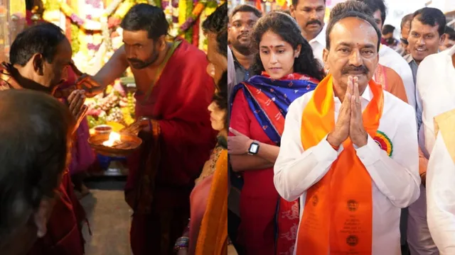 ఉజ్జయిని మహంకాళికి ఈటల పూజలు