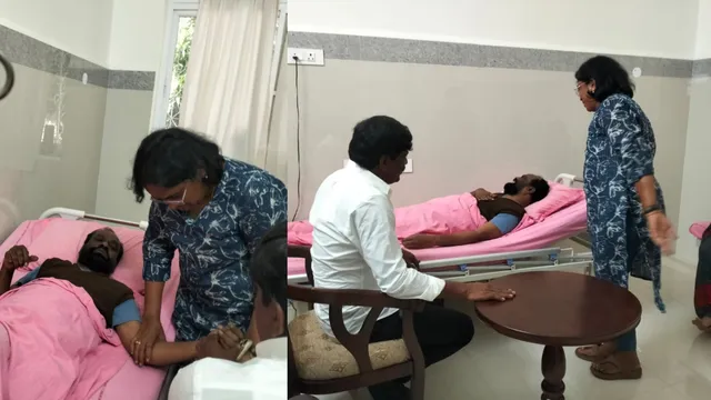 జయరాజ్ కు ఎమ్మెల్యే వీరేశం దంపతుల పరామర్శ