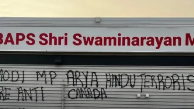 Canada: కెనడాలో స్వామి నారాయణ్‌ ఆలయంపై మరోసారి దాడి!
