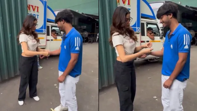 Janhvi Kapoor : అభిమానికి రాఖీ కట్టిన 'దేవర' హీరోయిన్.. వైరల్ అవుతున్న వీడియో