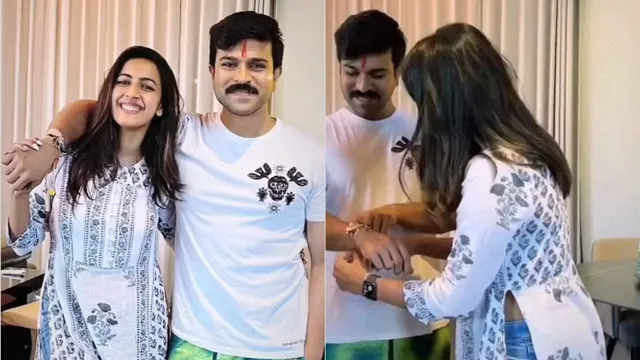 Ram Charan : రామ్ చరణ్ కు రాఖీ కట్టిన నిహారిక.. వైరల్ అవుతున్న క్యూట్ వీడియో